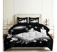 Coverless Duvet Single 4.5 Tog, Soft Warm Microfibre Reversible Washable Quilted Summer Duvets Gothic, Bedding Set Magic Book Potion Bottles Comforter for Kids Teens