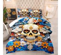 Coverless Duvet Single Golden White Blue Coverless Duvet Kids Microfiber Comforter All Seasons Quilted Bedspread Breathable Quilted Bed Throw Soft Bed Comforter+2 Pillowcases(50x75cm) 140x200cm