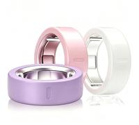 Covers Compatible with Oura Ring 5,3 Packs Smart Ring Protectors,Abrasion-Resistant, Elastic Silicone Protective Sleeve (White+Lilac+Pink, S(Size 6-11))