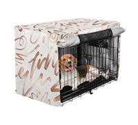 Covers for Dog Crates Pet Wire Cage Cover Roller Shades Rose Gold Words