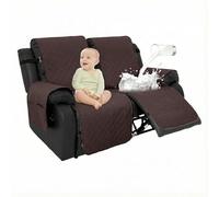 Covers for Sofas and Armchairs - Recliner Sofa Protector Furniture Protector 2 Seat, Armchair Slipcovers, Super Soft Armchair Covers for Recliner with Adjustable Tightening Straps(Coffee Brown)