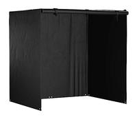 Covers for Swing Bench, Pack of 2, Waterproof, UV-Resistant with 12 Eyelets, 220 x 177 x 220 cm, Black, PE Material with Zips and Mounting Rope for Garden, Patio, Balcony, Protection