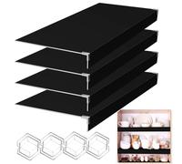 Covers for Wire Shelving 30 x 20 x 2in Black Wire Shelf Covers for Pantry,PVC Wood-Look Faux Wood Shelf Liners,0.3inch Thick for Home and Kitchen Organization