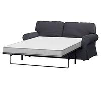 Covers Only! Sofa Is Not Included! Ektorp Two Seater Sofa Bed Cover Replacement Is Custom Made For Ikea Ektorp 2 Seater Sleeper Only Sofa Slipcover Replacement. (Dense Dark Gray)