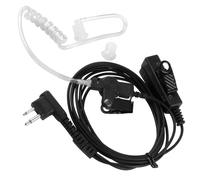 Covert Acoustic Air Tube Headset Earpiece with PTT Mic, 2 Pin Security Bodyguard Radio Earpiece Compatible with Motorola CP040/DP1400/GP300/GP88/GP3688/CT150 Two Way Radio Walkie Talkie Headset