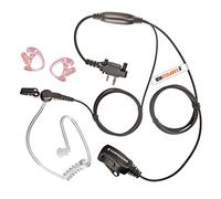 Covert Acoustic Tube Earpiece/Headset/Microphone Compatible with ICOM Radio with Earmoulds (2 Pin Screw-In) IC-F2000, IC-F1000