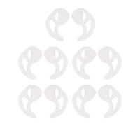 Covert Surveillance Earbud, 5pairs White Silicone Air Duct Replacement Ear Insert Soft Comfortable Wear Eardud Earmold for Walkie Talkie Earbud (S 8.9 X 1.5in)