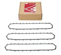 Covienapp 3 Pack 40cm Chainsaw Chain for 16 Inch (40cm) Bar, 57 Drive Links, 3/8" LP .050" Gauge Compatible with Titan, Black & Decker, Echo,Worx,Oregon and More,Semi-Chisel Design for 91PJ057X