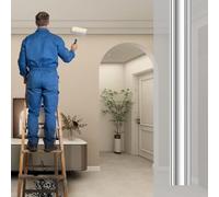 Coving for Ceilings Decorative Ceiling Trim Molding for Kitchen/Farmhouse, Flexible Foam Ceiling Trim 4 inch Wide, 3D Wall Edge Strip Self Adhesive Baseboard((3 1/2")/9 cm Wide)