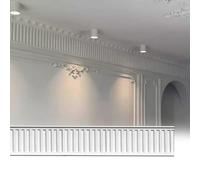 Coving for Ceilings Self Adhesive Crown Molding for Cupboard/Furniture, Decorative Ceiling Trim Pattern Interior Wall/Dado Rail, Foam Baseboard Corner Protectors(Width: 22 cm (8 5/8"))