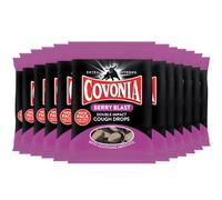Covonia Double Impact Cough Drops Berry Blast 12 Bags x 51g, Powerful Menthol Vapours, Suitable for Vegetarians, Alcohol Free Cough Drops