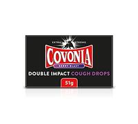 Covonia Double Impact Cough Drops Berry Blast , Powerful Menthol Vapours , Suitable for Vegetarians , Alcohol Free Cough Drops , 51g