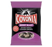 Covonia Double Impact Cough Drops Berry Flavour 51g | Cooling & Warming Sensation | Soothing Cough & Throat Sweets