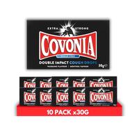 Covonia Double Impact Cough Drops Sugar Free 10 Pack x 30g, Powerful Menthol Vapours, Suitable for Vegetarians & Diabetics, Alcohol Free Cough Drops, 30g