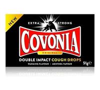 Covonia Double Impact Strong Original Cough Drops 51g - Powerful Menthol Vapour & Warming Lozenges for Fast Cold, Sore Throat & Congestion Relief - Gluten-Free | SterlingSquare