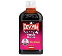 Covonia Dry & Tickly Cough Linctus Soothes And Provides Relief From Dry Coughs And Sore Throats Non Drowsy Cough Syrup Suitable For Vegetarians Cold And Flu Relief, 300ml (Always read Label First)