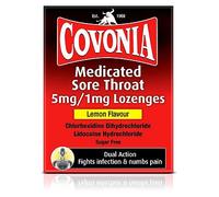 Covonia Medicated Sore Throat 5mg/1mg Lozenges Lemon Flavour 36s