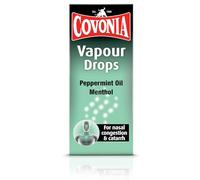 Covonia Vapour Drops , Contains Menthol & Peppermint Oil , Relieves Nasal Congestion, Catarrh & Hay fever , Suitable for Vegetarians, Vegans and Coeliacs , 15ml