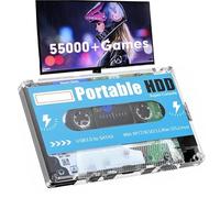 COVOZAMA 500GB Portable Retro Game Hard Drive, 55,000+ Games, Batocera 33 System, Compatible with 90+ Emulators,Supports PS3/PS2/PSP/DC/SS/WII/WIIU, Windows/Mac/PC