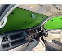 Covprotec Pair Of Middle Thermal Blinds, Compatible/Replacement For Volkswagen Caddy Maxi Life (2007-2020) Backing Colour In Lime