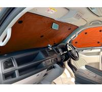 Covprotec Pair Of Middle Thermal Blinds, Compatible/Replacement For Volkswagen Transporter T5.1 (2010-2015) Backing Colour In Flourescent Orange