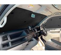 Covprotec Pair Of Middle Thermal Blinds, Compatible/Replacement For Volkswagen Transporter T5 (2003-2010) Backing Colour In Charcoal