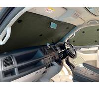 Covprotec Pair Of Middle Thermal Blinds, Compatible/Replacement For Volkswagen Transporter T6.1 (2020-Date) Backing Colour In Khaki Green