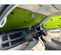 Covprotec Pair Of Middle Thermal Blinds, Compatible/Replacement For Volkswagen Transporter T6 (2016-2020) Backing Colour In Flourescent Yellow