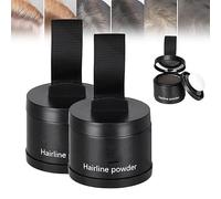 Covrix Instant Hair Powder,Hairline Concealer Powders,Hairline Powder for Women, Hairline Concealer Powders,Achieve Natural-Looking,Gray Hairs Coverage Touch up for Women & Men (2pcs-Black)