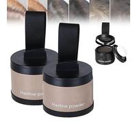 Covrix Instant Hair Powder,Hairline Concealer Powders,Hairline Powder for Women, Hairline Concealer Powders,Achieve Natural-Looking,Gray Hairs Coverage Touch up for Women & Men (2pcs-Dark Brown)