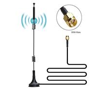 COVVY BL-055 Dual-Band Magnetic Antenna 12 DB Omni-Directional 2.4G 5G/5.8G Whip Antenna - SMA Male Connector with 9.8ft Cable - Extend for CCTV Security Camera IP Camera FPV Drone,Black
