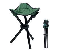 Covvy Outdoor Tripod Stool Portable Foldable Small 3-Legged Canvas Chair for Hiking Camping Fishing Picnic Beach BBQ Travel Backpacking Garden Seat (green)