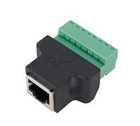 COVVY RJ45 Female To 8 Pin Screw Term Block Terminal Connector Cat7 Cat6 Cat5 Cat5e Ethernet Cable Extender Adapter CCTV Digital DVR Network Adapter In-Line Coupler(Female,1 PCS)