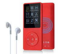 COVVY Slim Music Player 8 GB Portable Lossless Sound 70 Hours Screen MP3 Player Support up to 64 GB (Red)