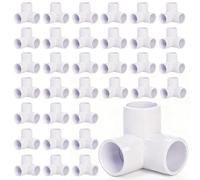 Covzoe 32 Pack 3 Way Inner Diameter 20mm PVC Fittings, Furniture Grade | Heavy Duty Elbow Pipe Connectors, Pipe Corner Fittings DIY Shelf Garden Support Structure for Building, Greenhouse Shed