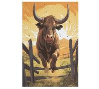 Cow 1000 Piece Kids Wooden Jigsaw Puzzle | | Sustainable Puzzle for Adults | Premium 100% Recycled Board | （78×53cm）