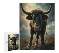 Cow 500Pc Jigsaw Puzzles Adults Children Paisaje Edificio Jigsaws Post-Exam Relaxation Challenging Design Great Gift Students Stress Reliever 500 PCS
