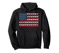 Cow American Flag Patriotic 4th of July Farm Pullover Hoodie