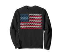 Cow American Flag Patriotic 4th of July Farm Sweatshirt