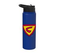 Cow and Chicken Super Cow Logo Stainless Steel Insulated Water Bottle
