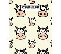Cow Appointment Book: Undated Hourly Appointment Book | Weekly 7AM - 10PM with 15 Minute Intervals | Large 8.5 x 11
