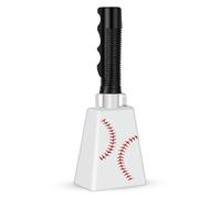 Cow Bell, Cow Bells Noise Makers, Cow Bells for Sporting Events to Make Big Noise, Cowbell with Handle for Football Games, Graduation, Party, school, Farm, Percussion Music, Flag (Baseball)