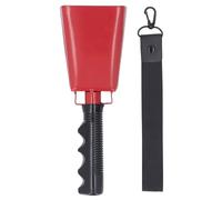 Cow Bell Noise Maker Loud Metal Cheering Hand Bell with Ergonomic PVC Handle and Wrist Strap for Sports Events Soccer Games Parties