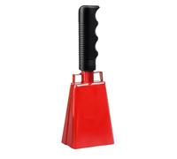 Cow Bells 2pcs Iron Cowbell With Handle Hand Percussion Cowbells Red White Cow Bells Cheering Bell Atmosphere Of The Group For Events(Red)