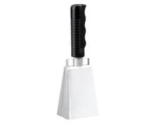 Cow Bells 2pcs Iron Cowbell With Handle Hand Percussion Cowbells Red White Cow Bells Cheering Bell Atmosphere Of The Group For Events(White)