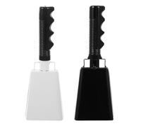 Cow Bells 2pcs Metal Cow Bell Shaking Percussion Clear Sound Drum Set Accessory Music Instrument For Party Sports Events