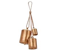 Cow Bells Christmas - Set of 3 Giant Hanging Bells - Metal Harmony, Handicrafts Shabby Chic Country Rustic, for Home Garden Decor Crafts (Size S,M,L)