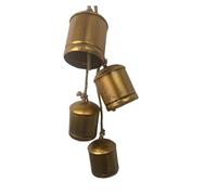 Cow Bells Christmas - Set of 4 Giant Hanging Bells - Metal Harmony, Handicrafts Shabby Chic Country Rustic, for Home Garden Decor Crafts