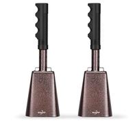 Cow Bells Noise Makers : Cowbells Hand Percussion for Sporting Events with Wrist Strap - 2pcs 8 Inch Large Loud Cheering Bell for Football Games Graduation (maroon)