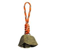 Cow Bells Noise Makers Goat Bells for Collars, Small Multipurpose Vintage Sheep Bell with Lanyard, Retro Metal Decorations for Outdoor Camping Breeding
